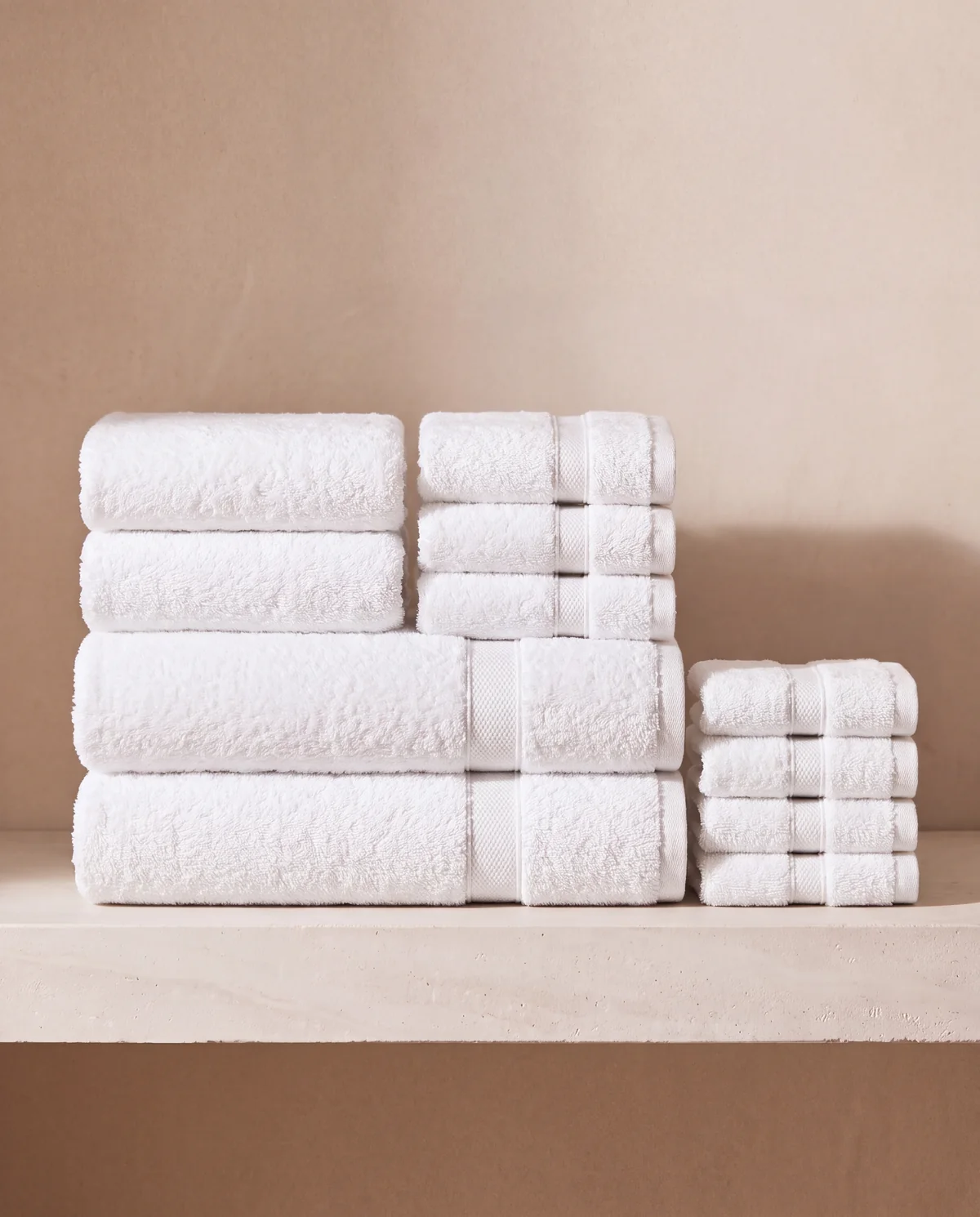 Complete Towel Set, 12 pieces: 4 bath towels, 4 hand towels, 4 washcloths